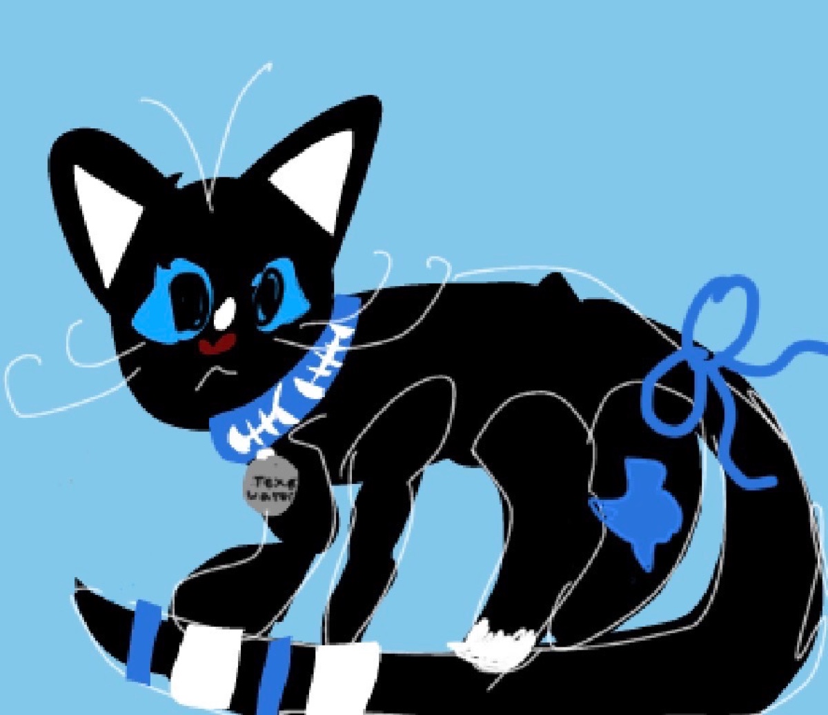 The original drawing of the cat